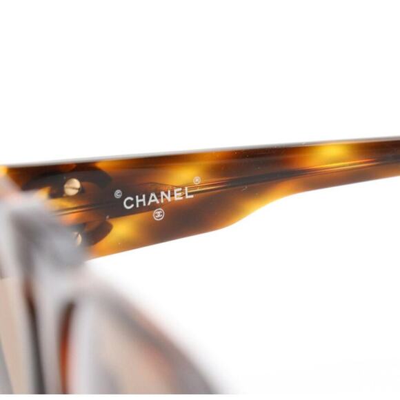 Chanel 0006 80 Square Brown Tortoise Frame Sunglasses with Hard Case